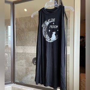 Cat Tunic Tank- black, size medium